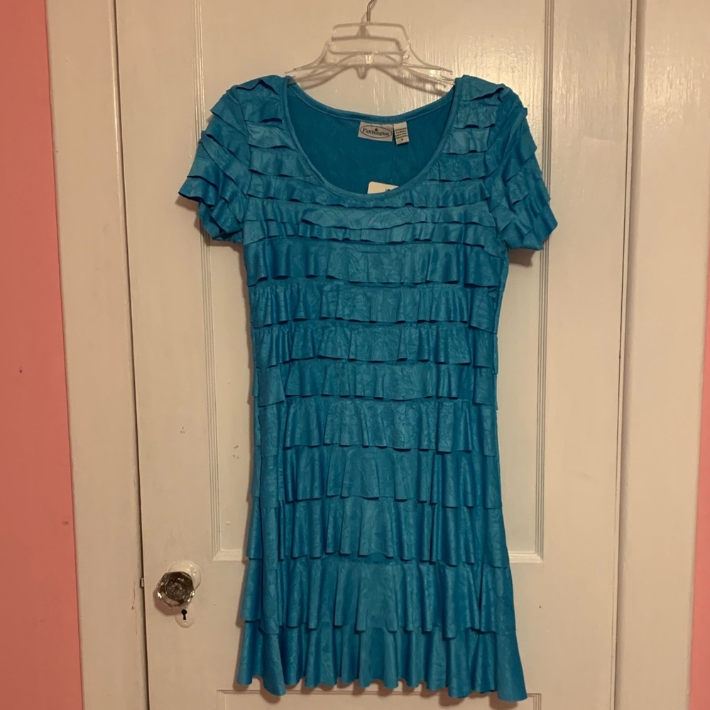 Light blue ruffle dress